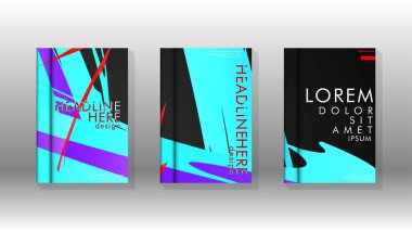 Geometrik tasarım arka planlı kapak kitabı.