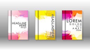 Renkli soyut sprey desenleri ile arka plan kapağı vektör tasarımı. Renk karışımı. Vektör Eps 10. Vektör çizimi