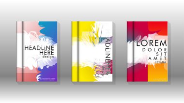 Renkli soyut sprey desenleri ile arka plan kapağı vektör tasarımı. Renk karışımı. Vektör Eps 10. Vektör çizimi