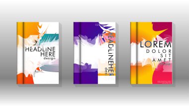 Renkli soyut sprey desenleri ile arka plan kapağı vektör tasarımı. Renk karışımı. Vektör Eps 10. Vektör çizimi