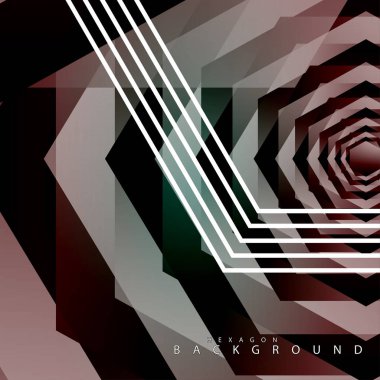 renkli altıgen soyut arka plan. Saydam vektör arka planı