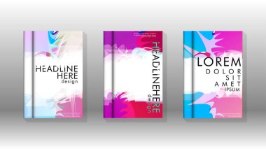 Renkli soyut sprey desenleri ile arka plan kapağı vektör tasarımı. Renk karışımı. Vektör Eps 10. Vektör çizimi