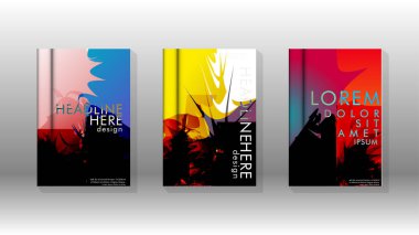 Renkli soyut sprey desenleri ile arka plan kapağı vektör tasarımı. Renk karışımı. Vektör Eps 10. Vektör çizimi