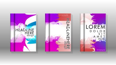 Renkli soyut sprey desenleri ile arka plan kapağı vektör tasarımı. Renk karışımı. Vektör Eps 10. Vektör çizimi