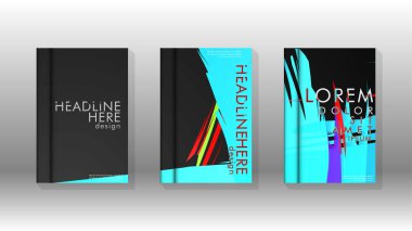 Geometrik tasarım arka planlı kapak kitabı.