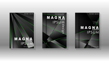 Arka plan kapağı tasarımı lüks çokgen desenler.yeşil üçgen çizgi