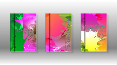 Renkli soyut sprey desenleri ile arka plan kapağı vektör tasarımı. Renk karışımı. Vektör Eps 10. Vektör çizimi