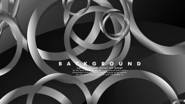 Lüks parlak gri daireler ile soyut metal vektör arka plan