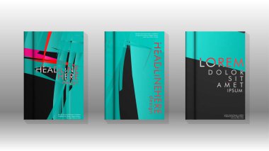 Geometrik tasarım arka planlı kapak kitabı