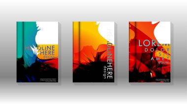 Renkli soyut sprey desenleri ile arka plan kapağı vektör tasarımı. Renk karışımı. Vektör Eps 10. Vektör çizimi