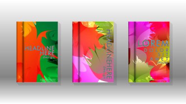 Renkli soyut sprey desenleri ile arka plan kapağı vektör tasarımı. Renk karışımı. Vektör Eps 10. Vektör çizimi