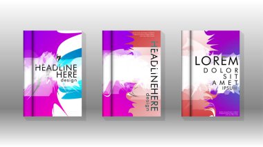 Renkli soyut sprey desenleri ile arka plan kapağı vektör tasarımı. Renk karışımı. Vektör Eps 10. Vektör çizimi