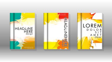 Renkli soyut sprey desenleri ile arka plan kapağı vektör tasarımı. Renk karışımı. Vektör Eps 10. Vektör çizimi