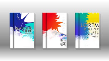 Renkli soyut sprey desenleri ile arka plan kapağı vektör tasarımı. Renk karışımı. Vektör Eps 10. Vektör çizimi