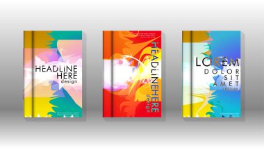 Renkli soyut sprey desenleri ile arka plan kapağı vektör tasarımı. Renk karışımı. Vektör Eps 10. Vektör çizimi