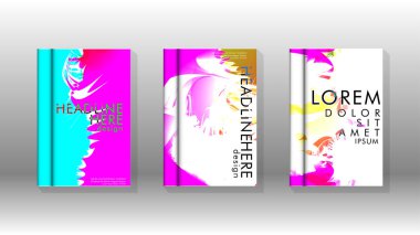 Renkli soyut sprey desenleri ile arka plan kapağı vektör tasarımı. Renk karışımı. Vektör Eps 10. Vektör çizimi