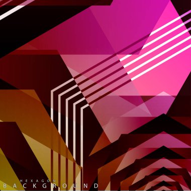 renkli altıgen soyut arka plan. Saydam vektör arka planı