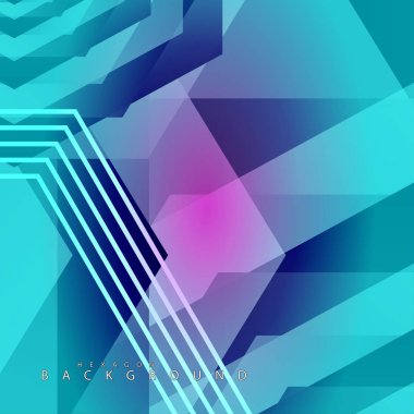 renkli altıgen soyut arka plan. Saydam vektör arka planı