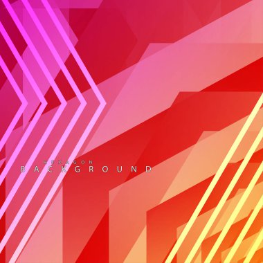 renkli altıgen soyut arka plan. Saydam vektör arka planı