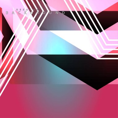 renkli altıgen soyut arka plan. Saydam vektör arka planı