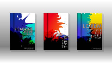 Renkli soyut sprey desenleri ile arka plan kapağı vektör tasarımı. Renk karışımı. Vektör Eps 10. Vektör çizimi