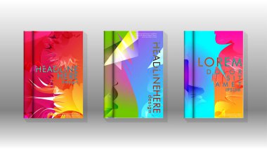 Renkli soyut sprey desenleri ile arka plan kapağı vektör tasarımı. Renk karışımı. Vektör Eps 10. Vektör çizimi