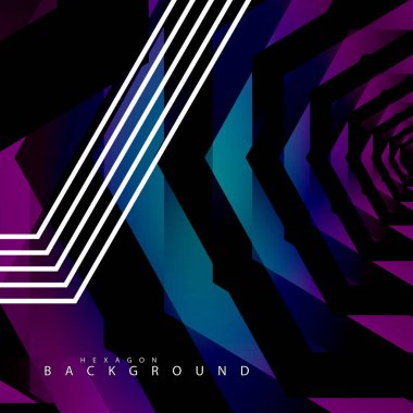 renkli altıgen soyut arka plan. Saydam vektör arka planı