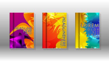 Renkli soyut sprey desenleri ile arka plan kapağı vektör tasarımı. Renk karışımı. Vektör Eps 10. Vektör çizimi