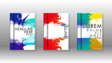 Renkli soyut sprey desenleri ile arka plan kapağı vektör tasarımı. Renk karışımı. Vektör Eps 10. Vektör çizimi