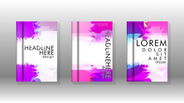 Renkli soyut sprey desenleri ile arka plan kapağı vektör tasarımı. Renk karışımı. Vektör Eps 10. Vektör çizimi