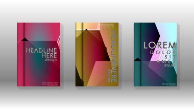 Kapak kitabı renkli altıgen soyut arka plan