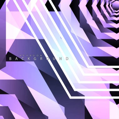 renkli altıgen soyut arka plan. Saydam vektör arka planı