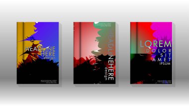 Renkli soyut sprey desenleri ile arka plan kapağı vektör tasarımı. Renk karışımı. Vektör Eps 10. Vektör çizimi