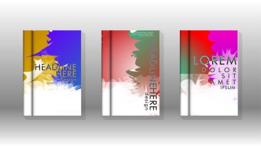 Renkli soyut sprey desenleri ile arka plan kapağı vektör tasarımı. Renk karışımı. Vektör Eps 10. Vektör çizimi