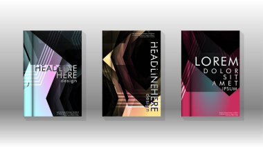 Kapak kitabı renkli altıgen soyut arka plan