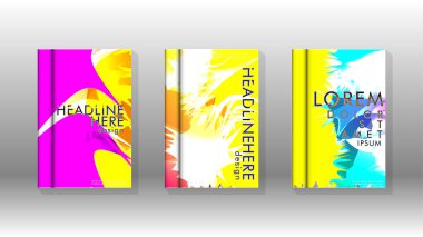 Renkli soyut sprey desenleri ile arka plan kapağı vektör tasarımı. Renk karışımı. Vektör Eps 10. Vektör çizimi