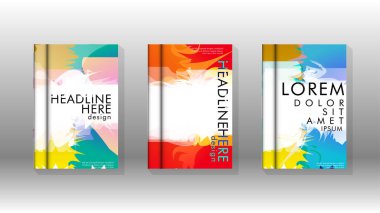 Renkli soyut sprey desenleri ile arka plan kapağı vektör tasarımı. Renk karışımı. Vektör Eps 10. Vektör çizimi