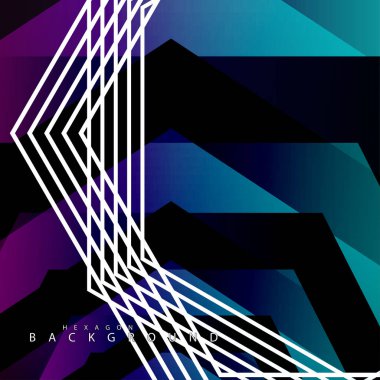 renkli altıgen soyut arka plan. Saydam vektör arka planı