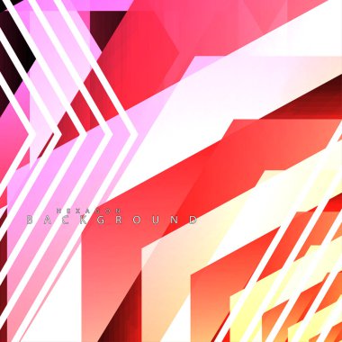 renkli altıgen soyut arka plan. Saydam vektör arka planı