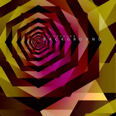 renkli altıgen soyut arka plan. Saydam vektör arka planı