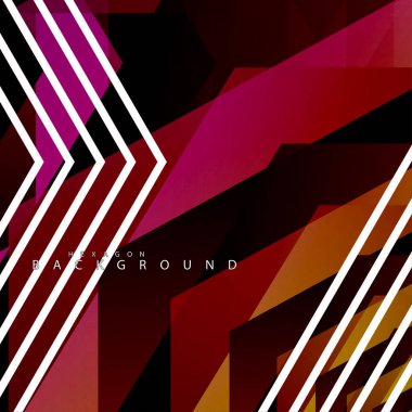 renkli altıgen soyut arka plan. Saydam vektör arka planı