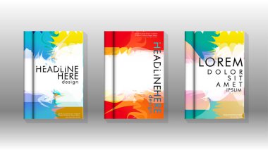 Renkli soyut sprey desenleri ile arka plan kapağı vektör tasarımı. Renk karışımı. Vektör Eps 10. Vektör çizimi