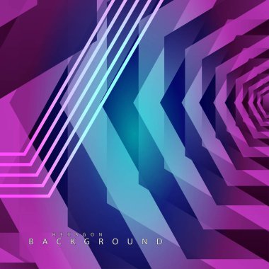 renkli altıgen soyut arka plan. Saydam vektör arka planı