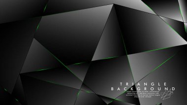 Soyut Arka Plan Geometrik Lüks çokgen desenleri ve Yeşil üçgen çizgileri ile