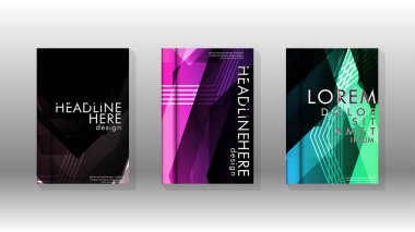 Kapak kitabı renkli altıgen soyut arka plan