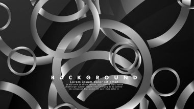 Lüks parlak gri daireler ile soyut metal vektör arka plan