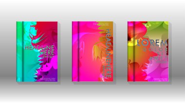 Renkli soyut sprey desenleri ile arka plan kapağı vektör tasarımı. Renk karışımı. Vektör Eps 10. Vektör çizimi