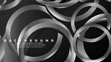 Lüks parlak gri daireler ile soyut metal vektör arka plan