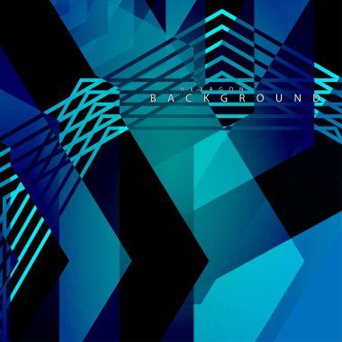 renkli altıgen soyut arka plan. Saydam vektör arka planı