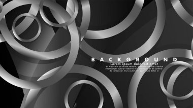 Lüks parlak gri daireler ile soyut metal vektör arka plan